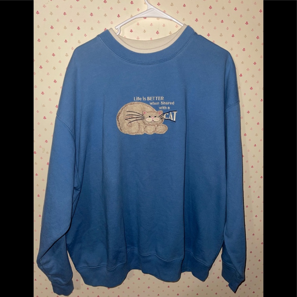 Vintage Cat crewneck sz. XXL